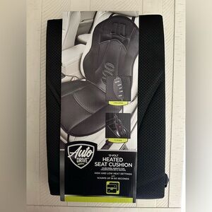 Auto Drive Black Heated Seat Cushion